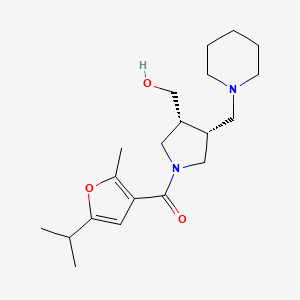 molecular formula C20H32N2O3 B5514090 [(3R*,4R*)-1-(5-isopropyl-2-methyl-3-furoyl)-4-(piperidin-1-ylmethyl)pyrrolidin-3-yl]methanol 