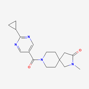 molecular formula C17H22N4O2 B5514097 8-[(2-cyclopropyl-5-pyrimidinyl)carbonyl]-2-methyl-2,8-diazaspiro[4.5]decan-3-one 