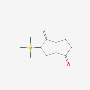 molecular formula C12H20OSi B055141 4-Methylene-5-(trimethylsilyl)hexahydro-1(2H)-pentalenone CAS No. 120587-87-3