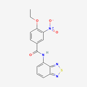 molecular formula C15H12N4O4S B5514116 N-2,1,3-benzothiadiazol-4-yl-4-ethoxy-3-nitrobenzamide 