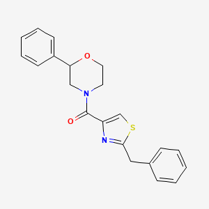 molecular formula C21H20N2O2S B5514129 4-[(2-benzyl-1,3-thiazol-4-yl)carbonyl]-2-phenylmorpholine 