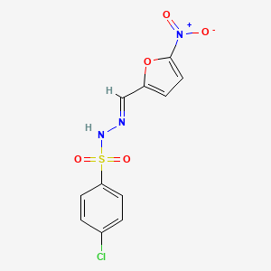 molecular formula C11H8ClN3O5S B5514157 4-chloro-N'-[(5-nitro-2-furyl)methylene]benzenesulfonohydrazide 