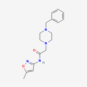 molecular formula C17H22N4O2 B5514166 2-(4-苄基哌嗪-1-基)-N-(5-甲基异恶唑-3-基)乙酰胺 