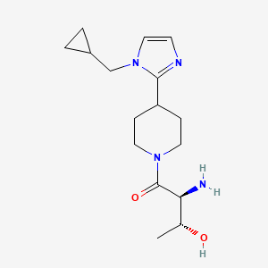 molecular formula C16H26N4O2 B5514186 (2R,3S)-3-amino-4-{4-[1-(cyclopropylmethyl)-1H-imidazol-2-yl]-1-piperidinyl}-4-oxo-2-butanol dihydrochloride 