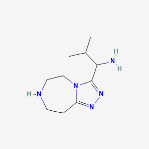 [2-methyl-1-(6,7,8,9-tetrahydro-5H-[1,2,4]triazolo[4,3-d][1,4]diazepin-3-yl)propyl]amine dihydrochloride