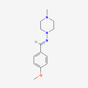 molecular formula C13H19N3O B5514211 4-甲基-1-哌嗪胺-N-(4-甲氧基亚苄基) 