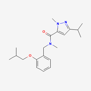 molecular formula C20H29N3O2 B5514286 N-(2-isobutoxybenzyl)-3-isopropyl-N,1-dimethyl-1H-pyrazole-5-carboxamide 