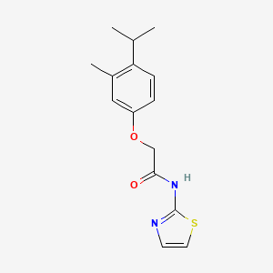 molecular formula C15H18N2O2S B5514302 2-(4-isopropyl-3-methylphenoxy)-N-1,3-thiazol-2-ylacetamide 