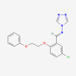 molecular formula C17H15ClN4O2 B5514305 N-[5-chloro-2-(2-phenoxyethoxy)benzylidene]-4H-1,2,4-triazol-4-amine 