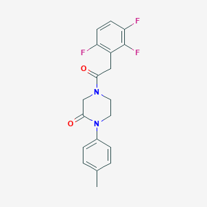 molecular formula C19H17F3N2O2 B5514311 1-(4-甲基苯基)-4-[(2,3,6-三氟苯基)乙酰基]-2-哌嗪酮 