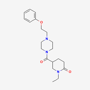 molecular formula C20H29N3O3 B5514317 1-ethyl-5-{[4-(2-phenoxyethyl)-1-piperazinyl]carbonyl}-2-piperidinone 