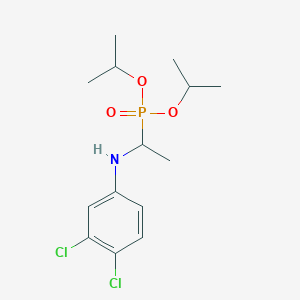 molecular formula C14H22Cl2NO3P B5514345 diisopropyl {1-[(3,4-dichlorophenyl)amino]ethyl}phosphonate 