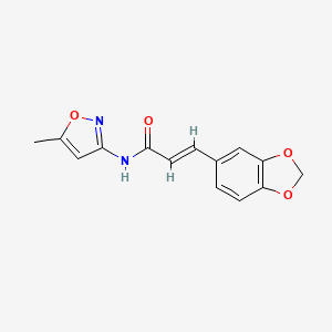 molecular formula C14H12N2O4 B5514357 3-(1,3-benzodioxol-5-yl)-N-(5-methyl-3-isoxazolyl)acrylamide 