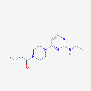 molecular formula C15H25N5O B5514391 4-(4-丁酰-1-哌嗪基)-N-乙基-6-甲基-2-嘧啶胺 