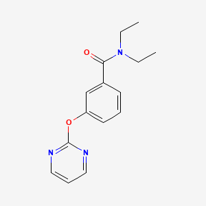 molecular formula C15H17N3O2 B5514422 N,N-二乙基-3-(2-嘧啶氧基)苯甲酰胺 