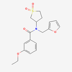 molecular formula C18H21NO5S B5514446 N-(1,1-dioxidotetrahydro-3-thienyl)-3-ethoxy-N-(2-furylmethyl)benzamide 