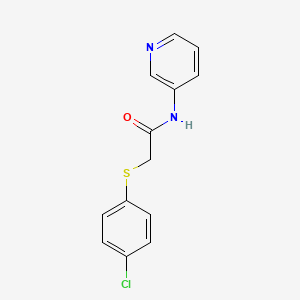 molecular formula C13H11ClN2OS B5514540 2-[(4-chlorophenyl)thio]-N-3-pyridinylacetamide 