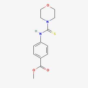molecular formula C13H16N2O3S B5514544 methyl 4-[(4-morpholinylcarbonothioyl)amino]benzoate 