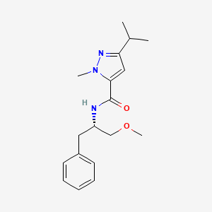 molecular formula C18H25N3O2 B5514570 N-[(1S)-1-benzyl-2-methoxyethyl]-3-isopropyl-1-methyl-1H-pyrazole-5-carboxamide 