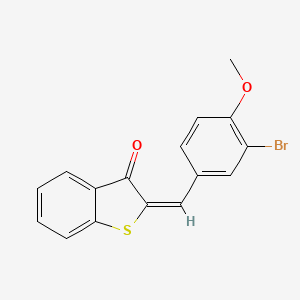 molecular formula C16H11BrO2S B5514599 2-(3-bromo-4-methoxybenzylidene)-1-benzothiophen-3(2H)-one 