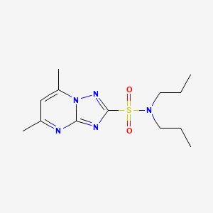 molecular formula C13H21N5O2S B5514669 5,7-二甲基-N,N-二丙基[1,2,4]三唑并[1,5-a]嘧啶-2-磺酰胺 