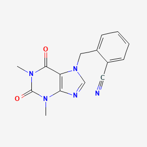molecular formula C15H13N5O2 B5514690 2-[(1,3-二甲基-2,6-二氧代-1,2,3,6-四氢-7H-嘌呤-7-基)甲基]苯甲腈 