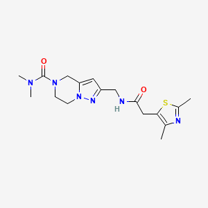 2-({[(2,4-dimethyl-1,3-thiazol-5-yl)acetyl]amino}methyl)-N,N-dimethyl-6,7-dihydropyrazolo[1,5-a]pyrazine-5(4H)-carboxamide