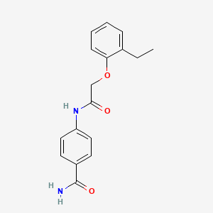 molecular formula C17H18N2O3 B5514711 4-{[(2-乙基苯氧基)乙酰基]氨基}苯甲酰胺 