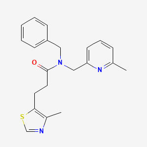 molecular formula C21H23N3OS B5514717 N-benzyl-N-[(6-methyl-2-pyridinyl)methyl]-3-(4-methyl-1,3-thiazol-5-yl)propanamide 