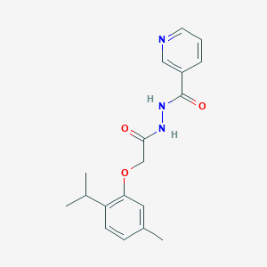 molecular formula C18H21N3O3 B5514742 N'-[2-(2-isopropyl-5-methylphenoxy)acetyl]nicotinohydrazide 