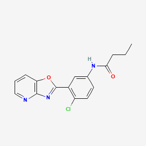 molecular formula C16H14ClN3O2 B5514745 N-(4-chloro-3-[1,3]oxazolo[4,5-b]pyridin-2-ylphenyl)butanamide 