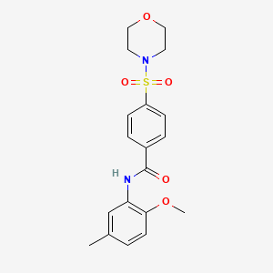 molecular formula C19H22N2O5S B5514757 N-(2-methoxy-5-methylphenyl)-4-(4-morpholinylsulfonyl)benzamide 