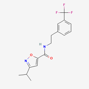 molecular formula C16H17F3N2O2 B5514778 3-异丙基-N-{2-[3-(三氟甲基)苯基]乙基}-5-异恶唑甲酰胺 