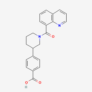 molecular formula C22H20N2O3 B5514789 4-[1-(quinolin-8-ylcarbonyl)piperidin-3-yl]benzoic acid 