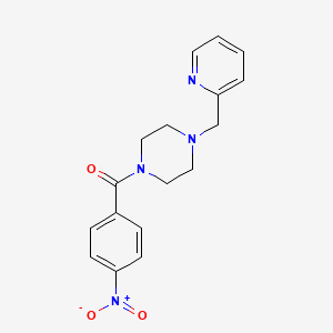 molecular formula C17H18N4O3 B5514793 1-(4-硝基苯甲酰)-4-(2-吡啶基甲基)哌嗪 