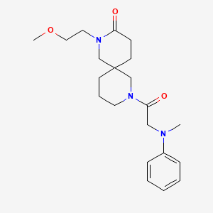 molecular formula C21H31N3O3 B5514794 2-(2-甲氧基乙基)-8-(N-甲基-N-苯基甘氨酰)-2,8-二氮杂螺[5.5]十一烷-3-酮 