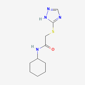 molecular formula C10H16N4OS B5514799 N-环己基-2-(1H-1,2,4-三唑-3-硫基)乙酰胺 