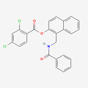 molecular formula C25H17Cl2NO3 B5514837 1-[(benzoylamino)methyl]-2-naphthyl 2,4-dichlorobenzoate 
