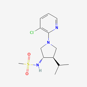 molecular formula C13H20ClN3O2S B5514862 N-[(3S*,4R*)-1-(3-chloro-2-pyridinyl)-4-isopropyl-3-pyrrolidinyl]methanesulfonamide 