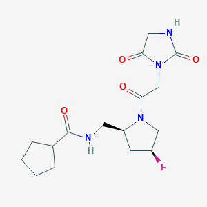 N-({(2S,4S)-1-[(2,5-dioxoimidazolidin-1-yl)acetyl]-4-fluoropyrrolidin-2-yl}methyl)cyclopentanecarboxamide