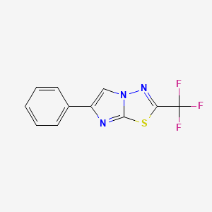 molecular formula C11H6F3N3S B5514907 6-苯基-2-(三氟甲基)咪唑并[2,1-b][1,3,4]噻二唑 