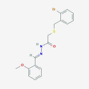 molecular formula C17H17BrN2O2S B5514921 2-[(2-bromobenzyl)thio]-N'-(2-methoxybenzylidene)acetohydrazide 