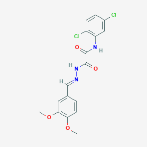 molecular formula C17H15Cl2N3O4 B5514935 N-(2,5-dichlorophenyl)-2-[2-(3,4-dimethoxybenzylidene)hydrazino]-2-oxoacetamide 