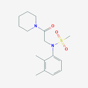 molecular formula C16H24N2O3S B5514955 N-(2,3-dimethylphenyl)-N-[2-oxo-2-(1-piperidinyl)ethyl]methanesulfonamide 