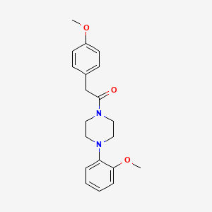 molecular formula C20H24N2O3 B5514986 1-(2-methoxyphenyl)-4-[(4-methoxyphenyl)acetyl]piperazine 