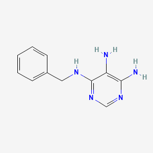 molecular formula C11H13N5 B5514993 N~4~-benzyl-4,5,6-pyrimidinetriamine 