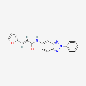 molecular formula C19H14N4O2 B5515006 3-(2-呋喃基)-N-(2-苯基-2H-1,2,3-苯并三唑-5-基)丙烯酰胺 