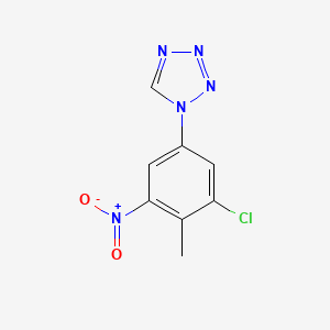 molecular formula C8H6ClN5O2 B5515008 1-(3-氯-4-甲基-5-硝基苯基)-1H-四唑 