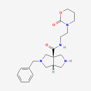rel-(3aR,6aR)-2-benzyl-N-[2-(2-oxo-1,3-oxazinan-3-yl)ethyl]hexahydropyrrolo[3,4-c]pyrrole-3a(1H)-carboxamide dihydrochloride