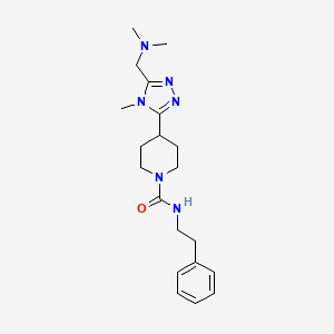 4-{5-[(dimethylamino)methyl]-4-methyl-4H-1,2,4-triazol-3-yl}-N-(2-phenylethyl)piperidine-1-carboxamide